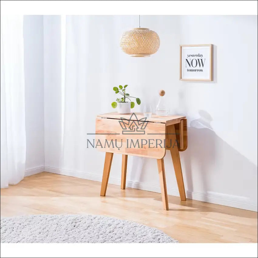 Padidinamas stalas VI1021 - €110 Save 50% 100-200, __label:Pristatymas 1-2 d.d., color-ruda, material-medzio-masyvas,