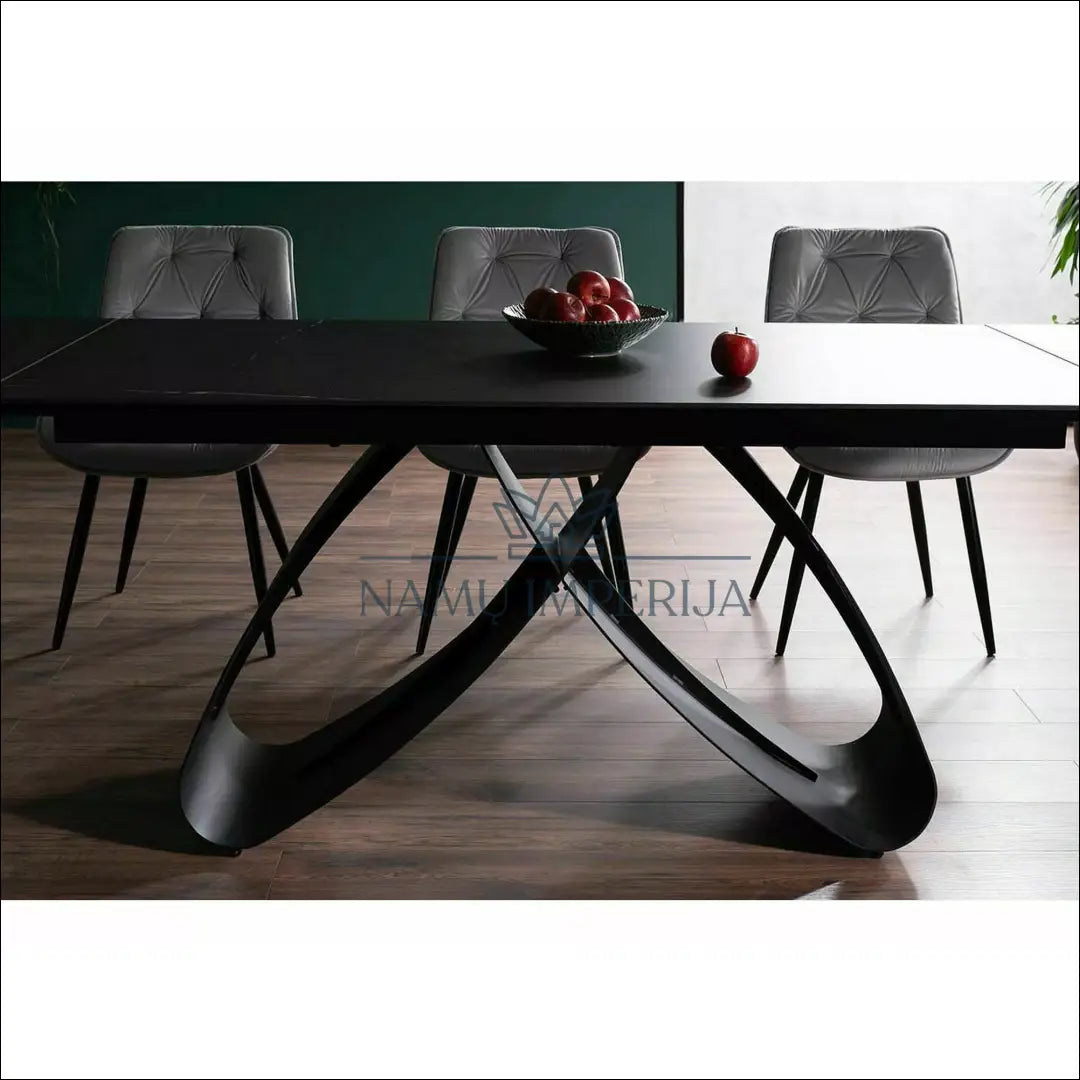 Padidinamas valgomojo stalas AL008 - €807 Save 20% __label:Pristatymas 5-14 d.d., color-juoda, material-keramika,