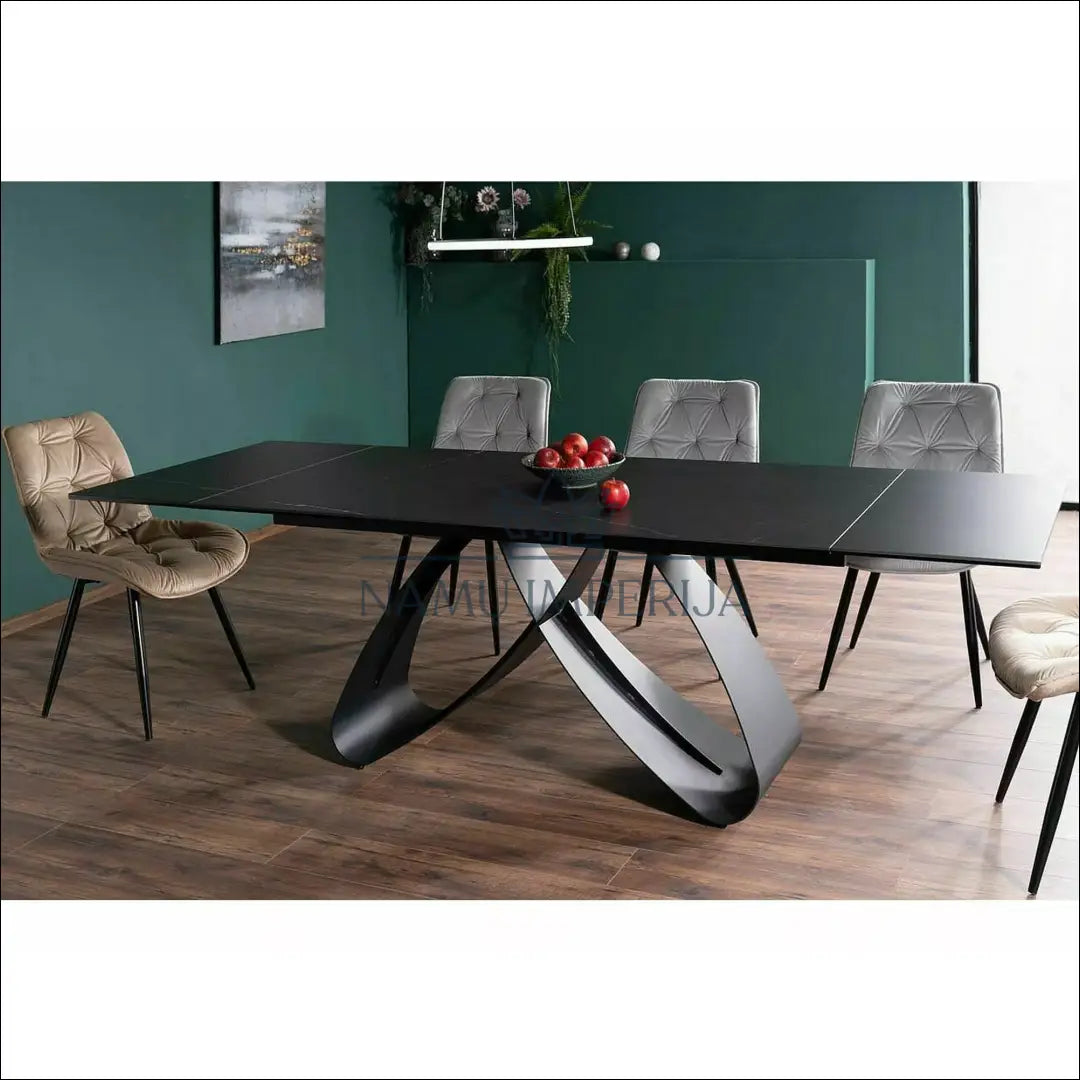 Padidinamas valgomojo stalas AL008 - €807 Save 20% __label:Pristatymas 5-14 d.d., color-juoda, material-keramika,
