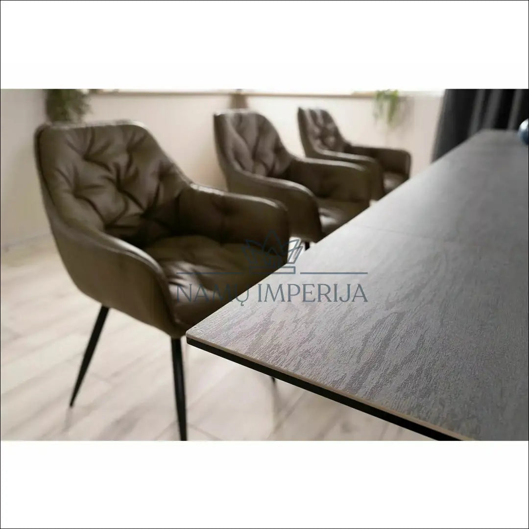 Padidinamas valgomojo stalas AL009 - €920 Save 20% __label:Pristatymas 5-14 d.d., color-juoda, color-ruda,