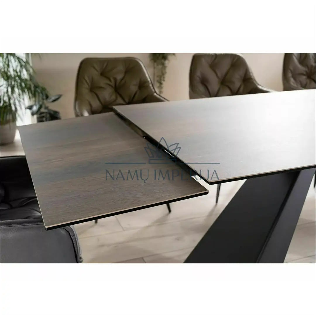 Padidinamas valgomojo stalas AL009 - €920 Save 20% __label:Pristatymas 5-14 d.d., color-juoda, color-ruda,