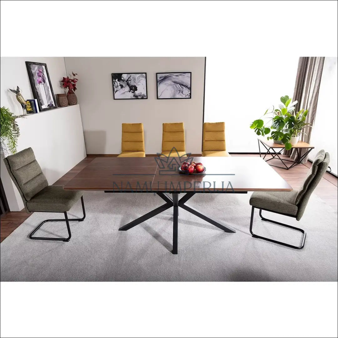 Padidinamas valgomojo stalas AL013 - €479 Save 20% __label:Pristatymas 5-14 d.d., color-juoda, color-ruda,