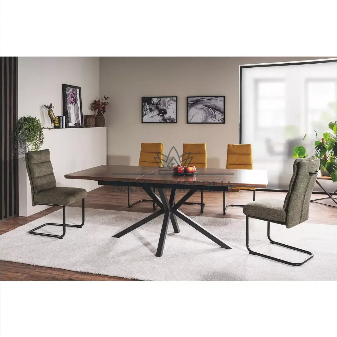 Padidinamas valgomojo stalas AL013 - €479 Save 20% __label:Pristatymas 5-14 d.d., color-juoda, color-ruda,