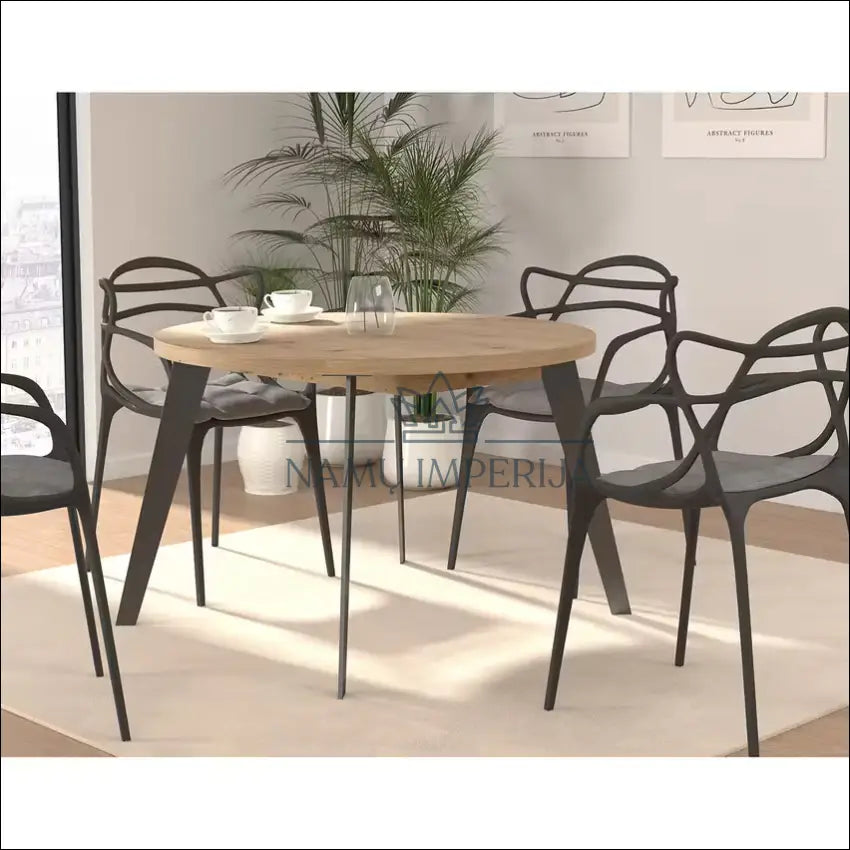 Padidinamas valgomojo stalas VI1028 - €160 Save 65% 100-200, __label:Pristatymas 1-2 d.d., color-juoda, color-ruda,