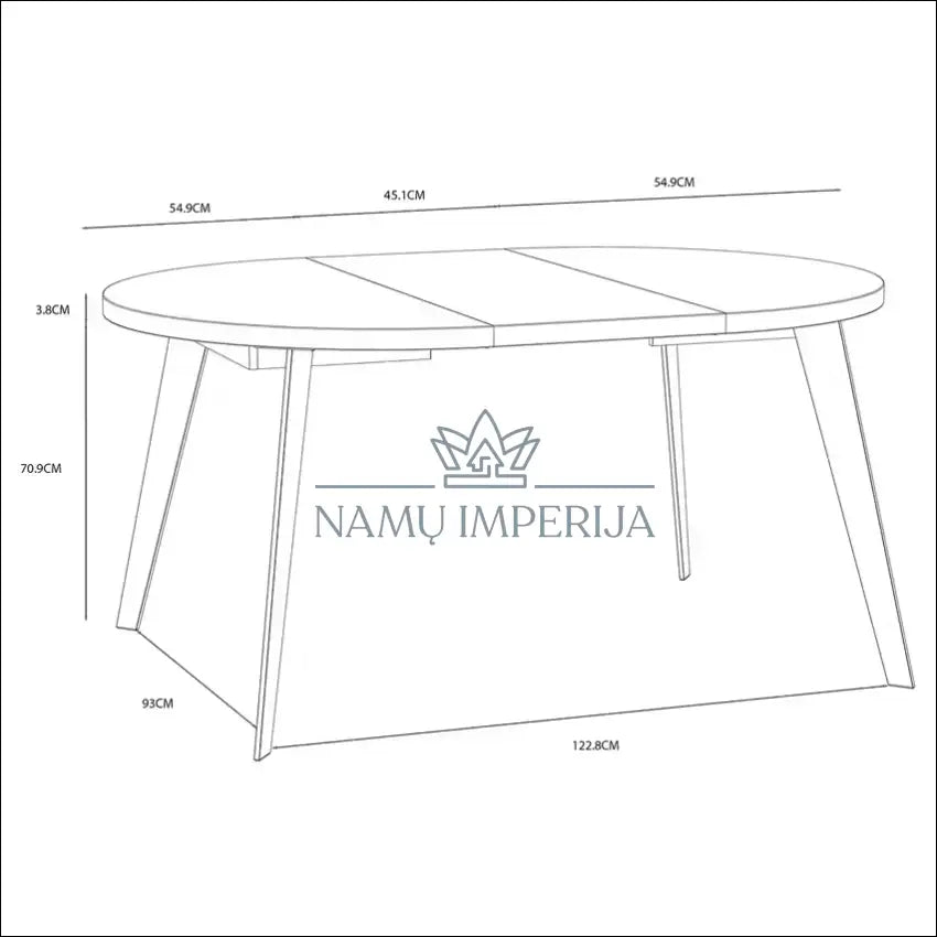 Padidinamas valgomojo stalas VI1028 - €160 Save 65% 100-200, __label:Pristatymas 1-2 d.d., color-juoda, color-ruda,