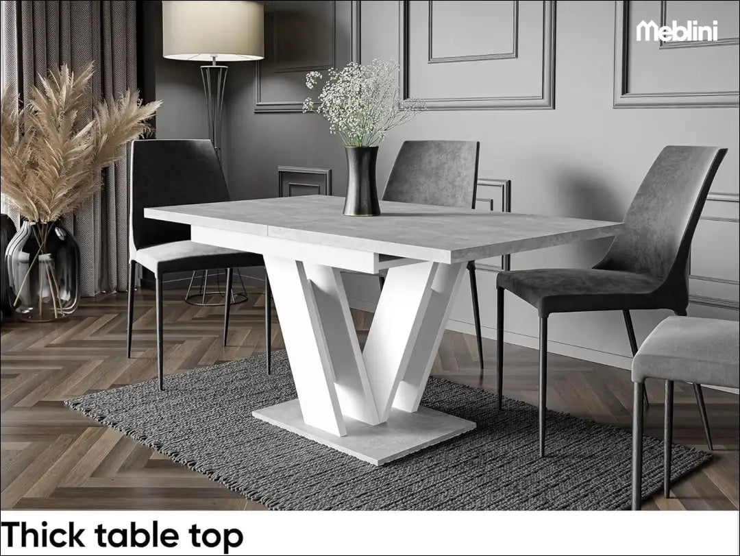 Padidinamas valgomojo stalas VI1087 - €135 Save 50% 100-200, __label:Pristatymas 1-2 d.d., color-balta, color-pilka,