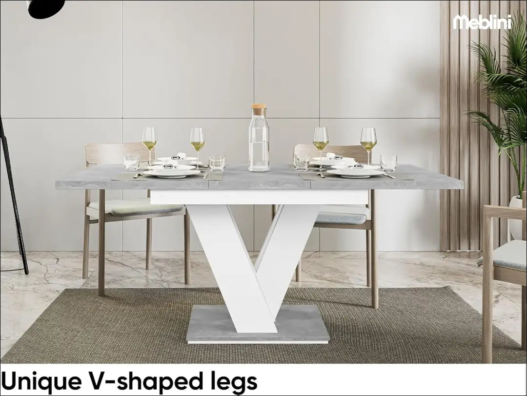 Padidinamas valgomojo stalas VI1087 - €135 Save 50% 100-200, __label:Pristatymas 1-2 d.d., color-balta, color-pilka,
