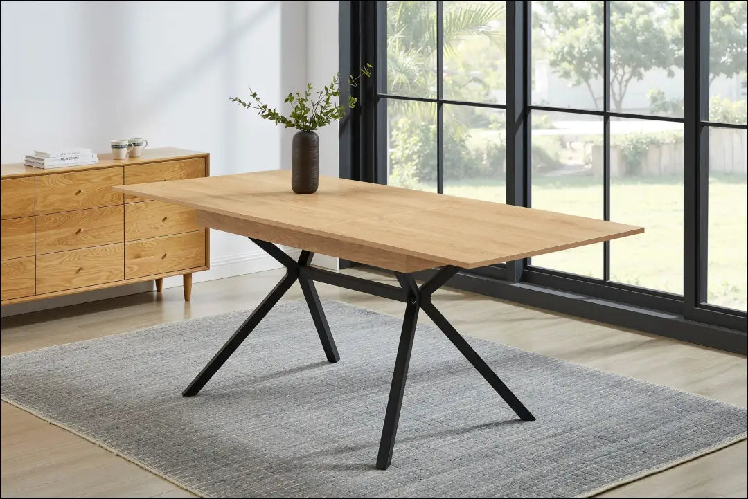 Padidinamas valgomojo stalas VI1187 - €210 Save 50% __label:Pristatymas 1-2 d.d., color-juoda, color-ruda,