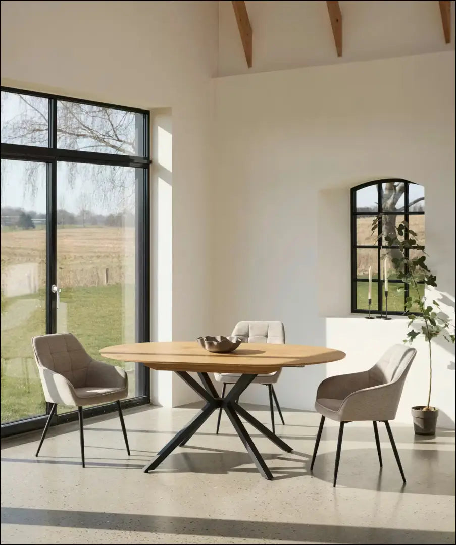 Padidinamas valgomojo stalas VI1404 - €150 Save 65% 100-200, __label:Pristatymas 1-2 d.d., color-ruda,