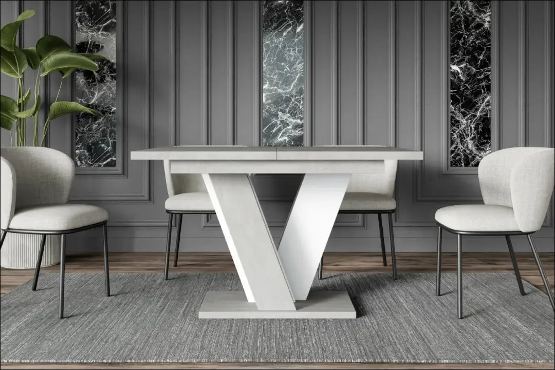 Padidinamas valgomojo stalas VI1467 - €204 Save 40% __label:Pristatymas 1-2 d.d., color-balta, color-pilka,