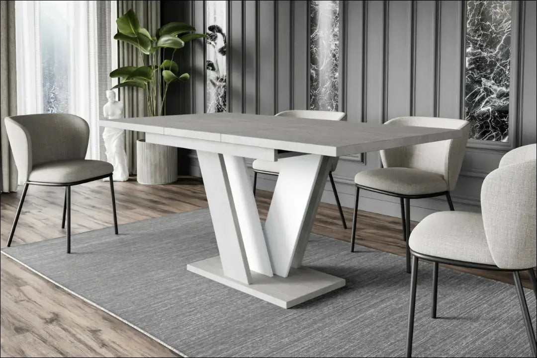 Padidinamas valgomojo stalas VI1467 - €204 Save 40% __label:Pristatymas 1-2 d.d., color-balta, color-pilka,