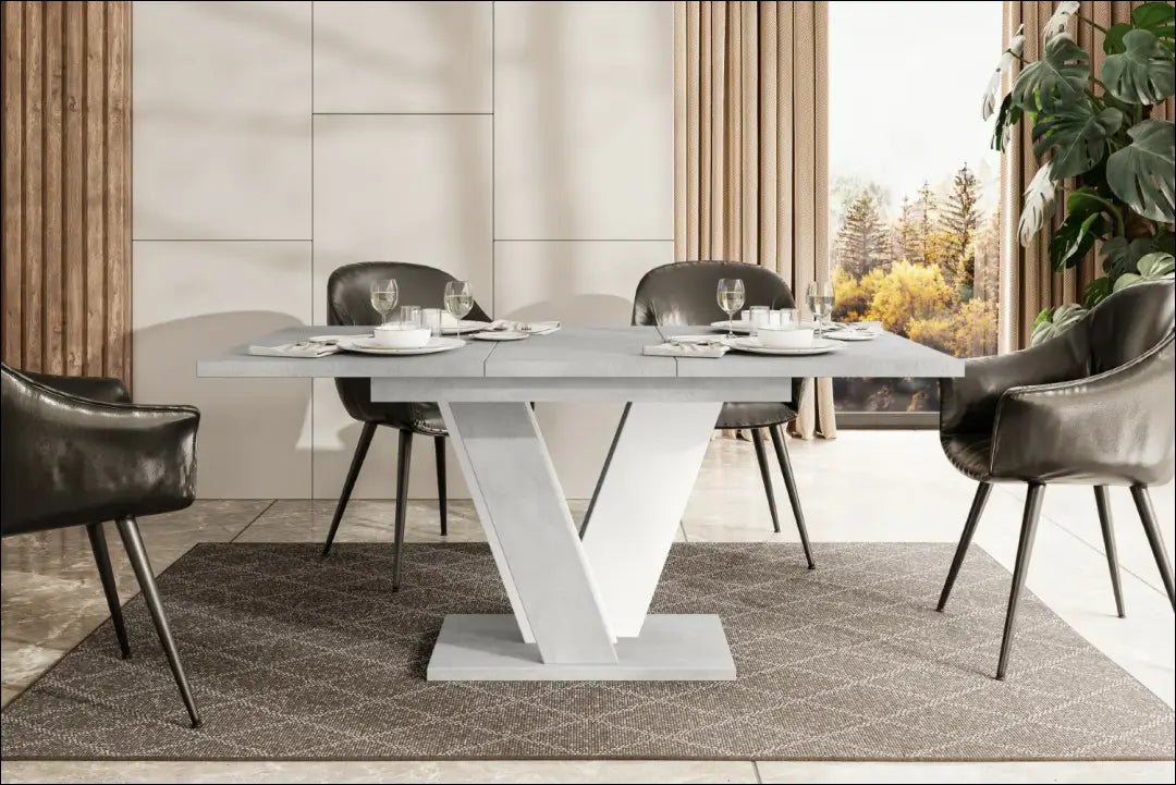 Padidinamas valgomojo stalas VI1467 - €204 Save 40% __label:Pristatymas 1-2 d.d., color-balta, color-pilka,
