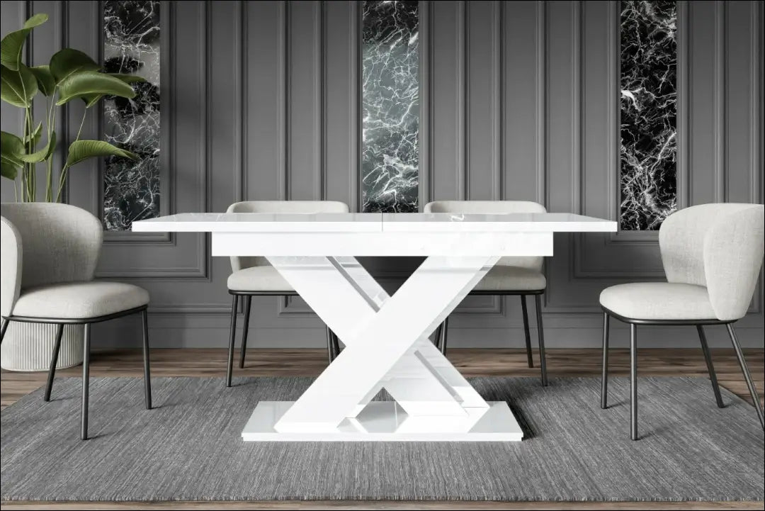 Padidinamas valgomojo stalas VI1468 - €234 Save 40% __label:Pristatymas 1-2 d.d., color-balta, material-mediena,