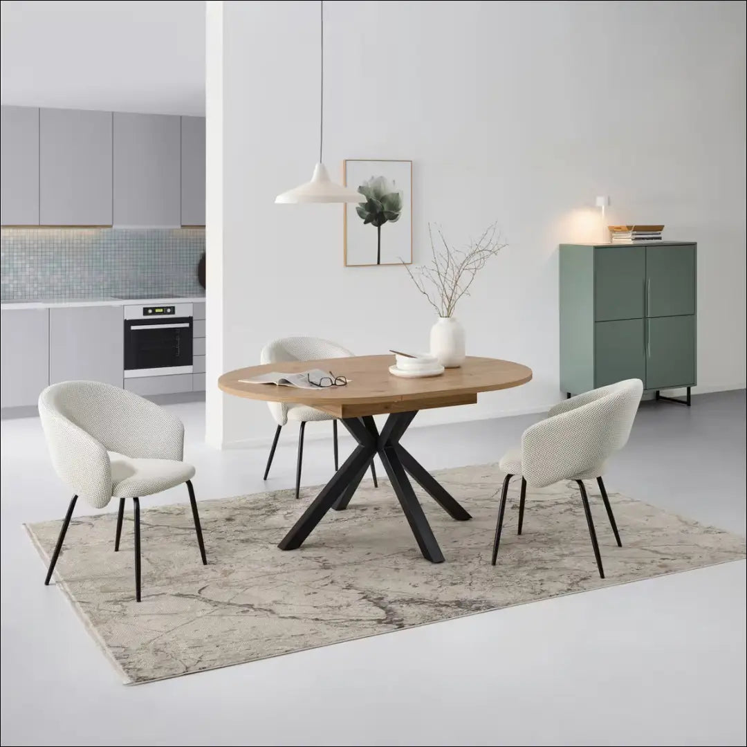 Padidinamas valgomojo stalas VI1526 - €150 Save 50% 100-200, __label:Pristatymas 1-2 d.d., color-juoda, color-ruda,