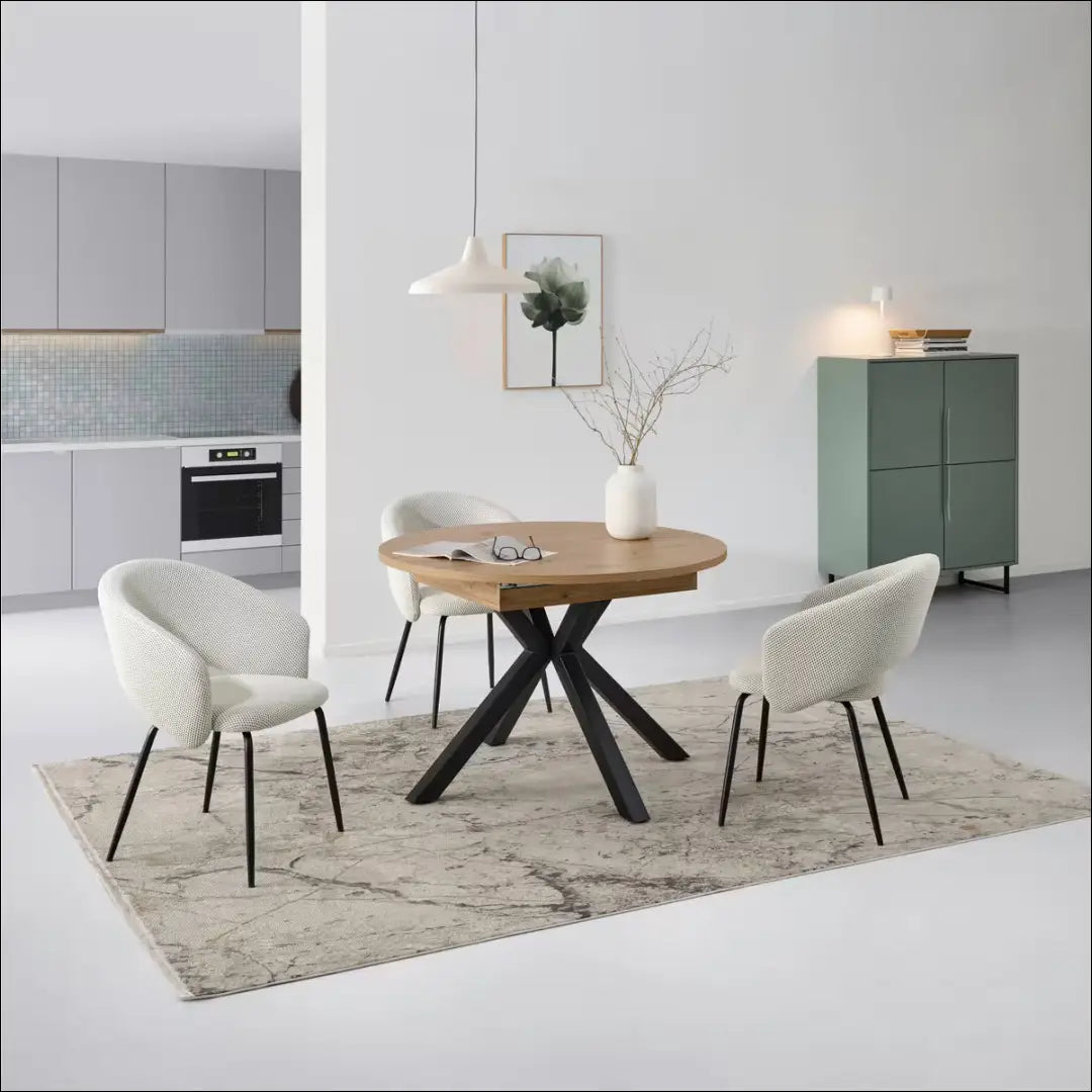 Padidinamas valgomojo stalas VI1526 - €150 Save 50% 100-200, __label:Pristatymas 1-2 d.d., color-juoda, color-ruda,