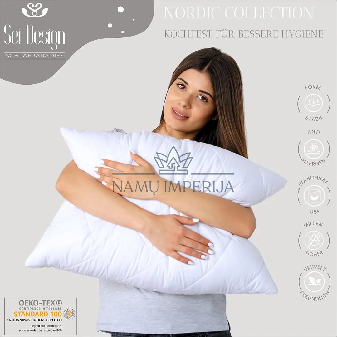 Pagalvė (50x50cm) DI8995 - €9 Save 50% __label:Pristatymas 1-2 d.d., color-balta, material-poliesteris, pagalves,