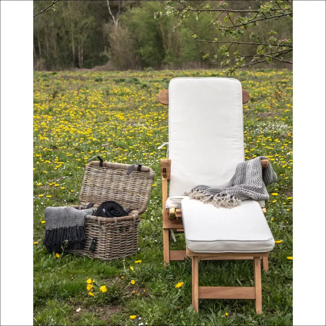 Pagalvėlė terasos krėslui medvilnė balta RD1203 - €102 Save 15% 100-200, __label:Pristatymas 5-14 d.d., Balta,