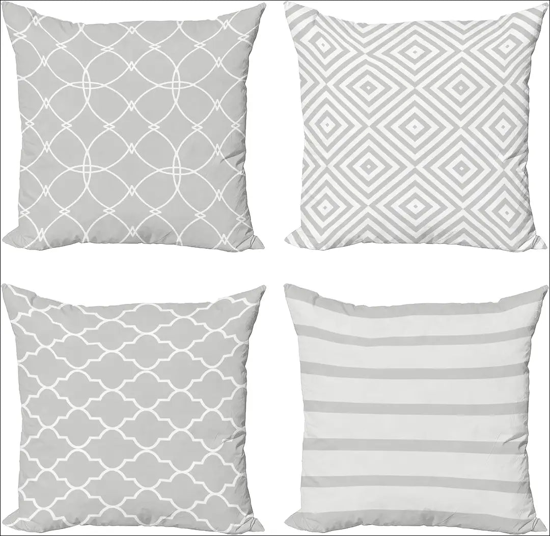 Pagalvių užvalkalų komplektas (4vnt) DI11628 - €17 Save 55% __label:Pristatymas 1-2 d.d., color-balta, color-pilka,