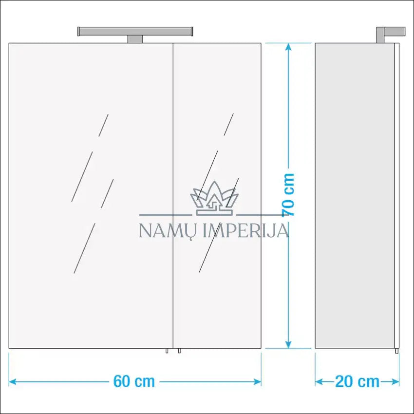 Pakabinama veidrodinė vonios spintelė su apšvietimu KI1298 €98 Save 50% 50 100, __label:Pristatymas 1 2 d.d., material