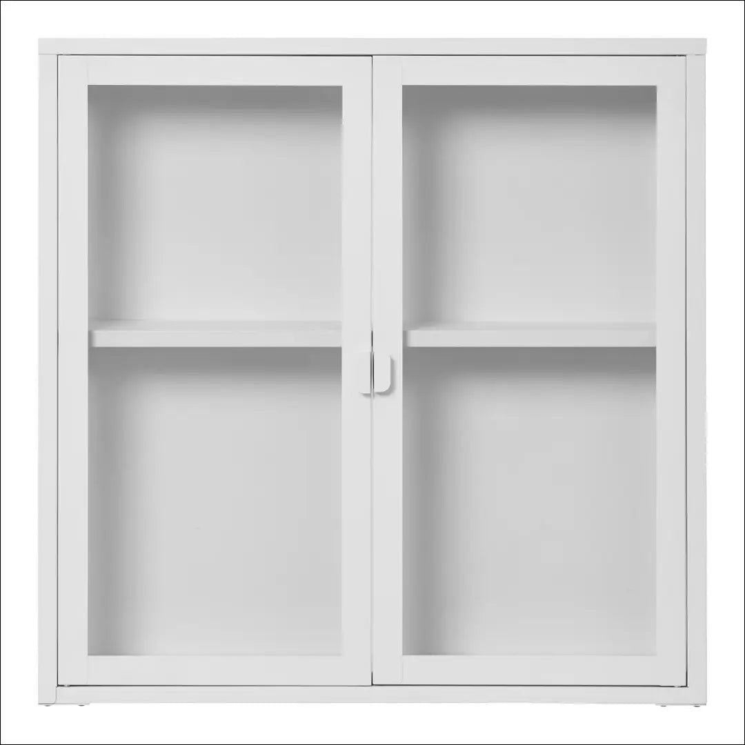 Pakabinama vitrina 2 stiklinės durys plienas balta 80x18x80 cm RD514 - €145 Save 15% 100-200, __label:Pristatymas 5-14