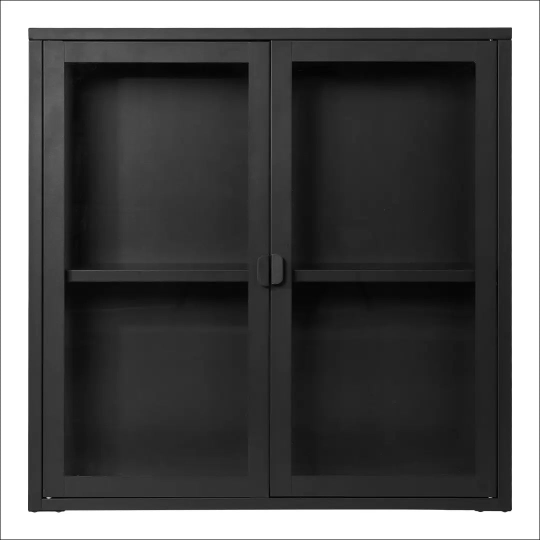 Pakabinama vitrina 2 stiklinės durys plienas juoda 80x18x80 cm RD513 - €203 Save 15% __label:Pristatymas 5-14 d.d.,
