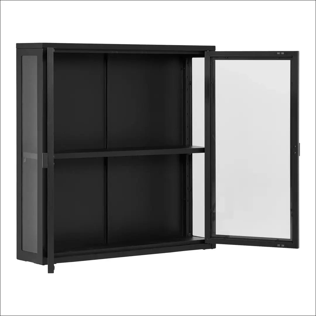 Pakabinama vitrina 2 stiklinės durys plienas juoda 80x18x80 cm RD513 - €203 Save 15% __label:Pristatymas 5-14 d.d.,