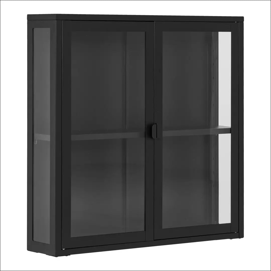 Pakabinama vitrina 2 stiklinės durys plienas juoda 80x18x80 cm RD513 - €203 Save 15% __label:Pristatymas 5-14 d.d.,