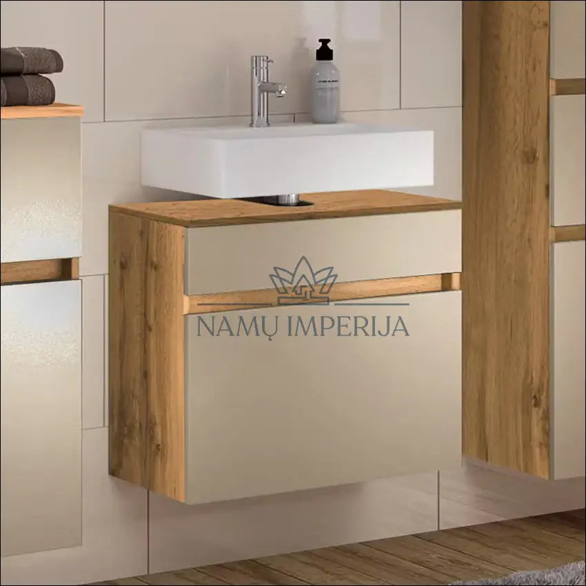 Pakabinama vonios spintelė KI1330 - €83 Save 50% 50-100, __label:Pristatymas 1-2 d.d., color-ruda, color-smelio,