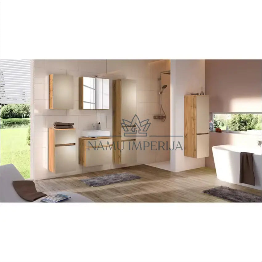 Pakabinama vonios spintelė KI1330 - €83 Save 50% 50-100, __label:Pristatymas 1-2 d.d., color-ruda, color-smelio,