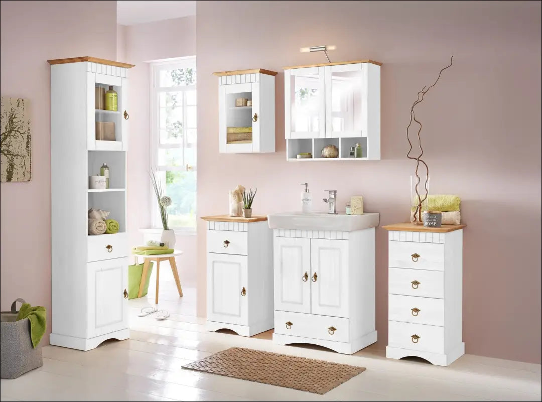 Pakabinama vonios spintelė KI1531 - €60 Save 50% 50-100, __label:Pristatymas 1-2 d.d., color-balta, color-ruda,