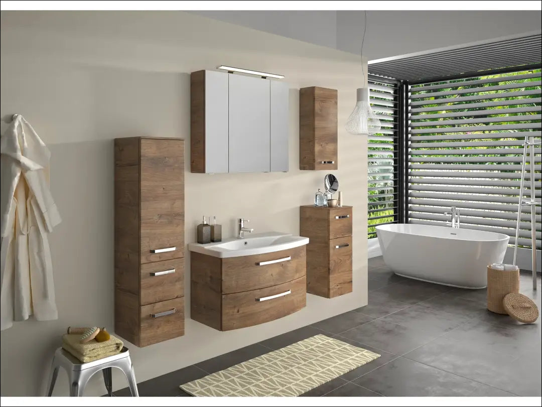 Pakabinama vonios spintelė KI1644 - €180 Save 50% 100-200, __label:Pristatymas 1-2 d.d., color-ruda, material-mediena,