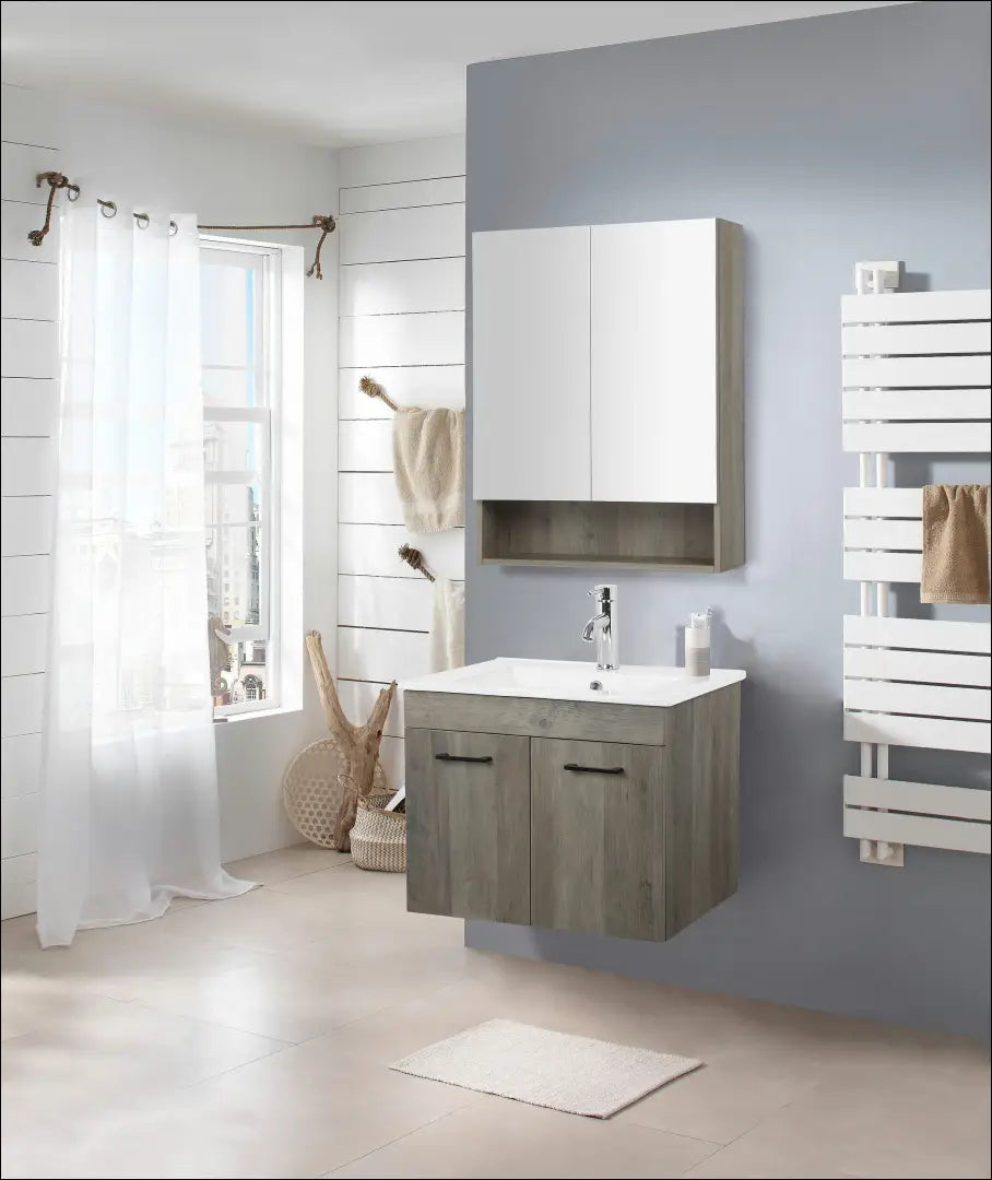 Pakabinama vonios spintelė KI1754 - €60 Save 50% 50-100, __label:Pristatymas 1-2 d.d., color-pilka, color-ruda,