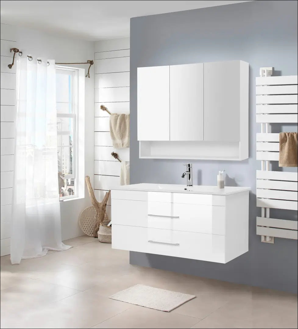Pakabinama vonios spintelė su kriaukle KI1785 - €225 Save 50% __label:Pristatymas 1-2 d.d., color-balta,
