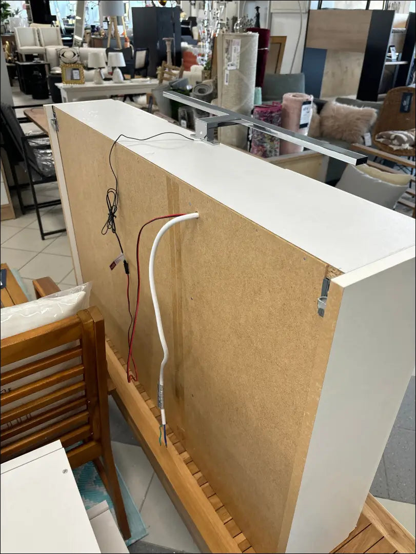 Pakabinama vonios spintelė su LED apšvietimu KI973 - €70 Save 60% 50-100, color-balta, material-mdf, material-stiklas,