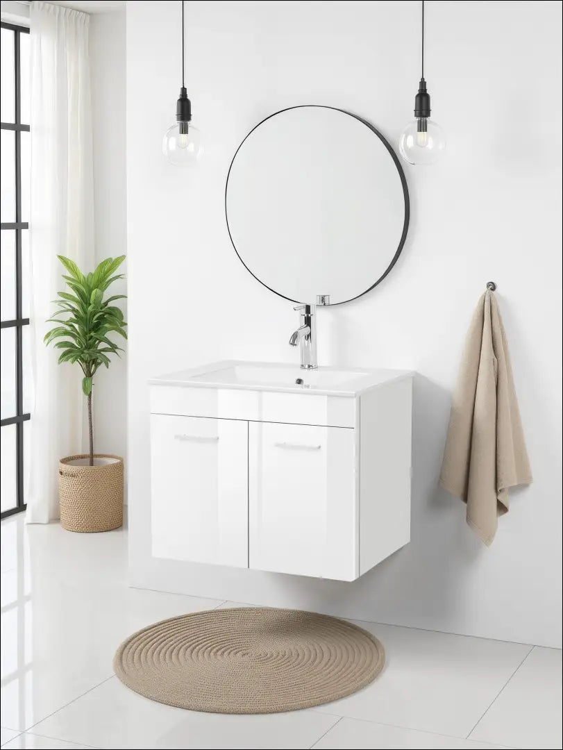 Pakabinama vonios spintelė su praustuvu KI1550 - €55 Save 50% 50-100, __label:Pristatymas 1-2 d.d., color-balta,