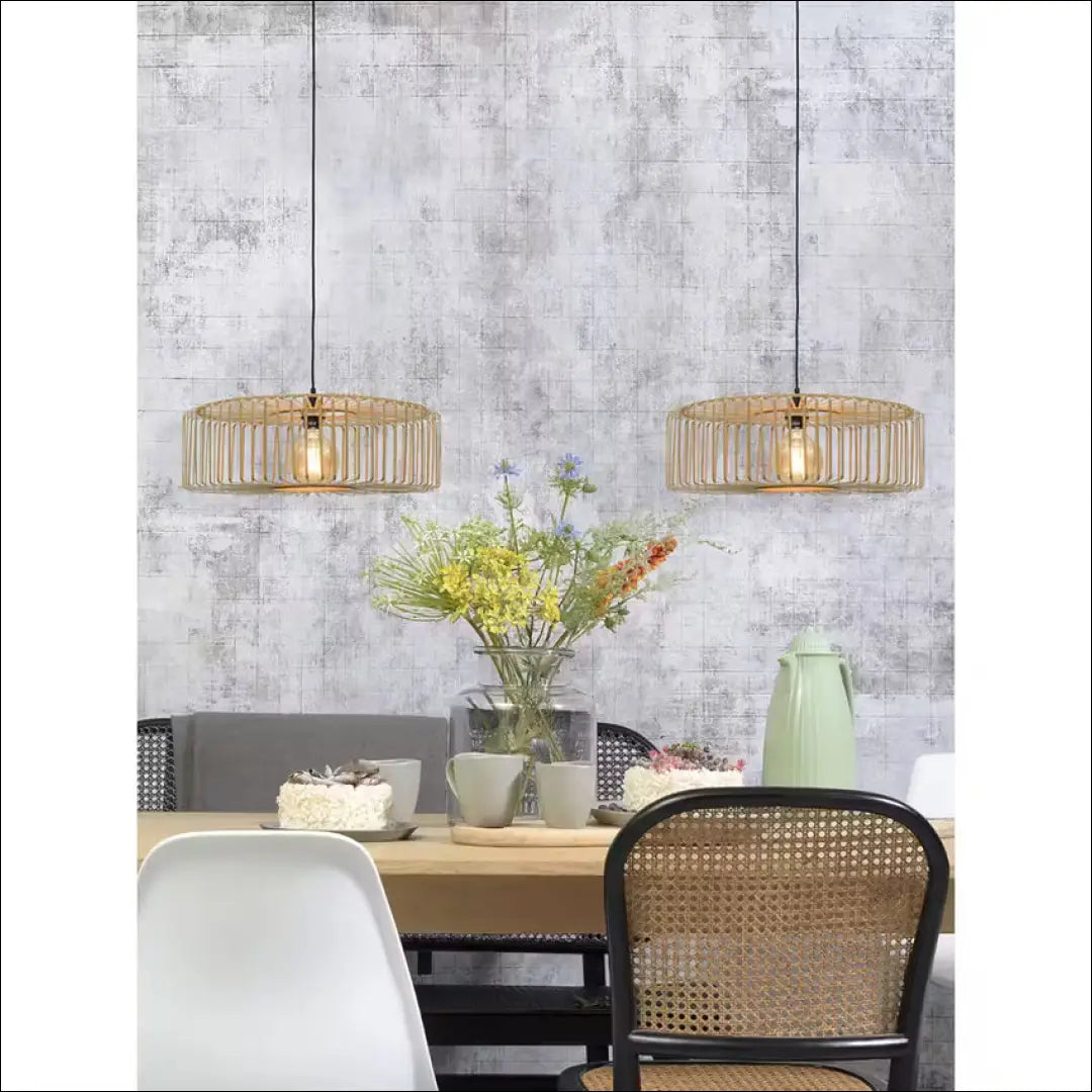 Pakabinamas bambukinis šviestuvas DI9763 - €65 Save 55% 50-100, __label:Pristatymas 1-2 d.d., color-ruda, interjeras,