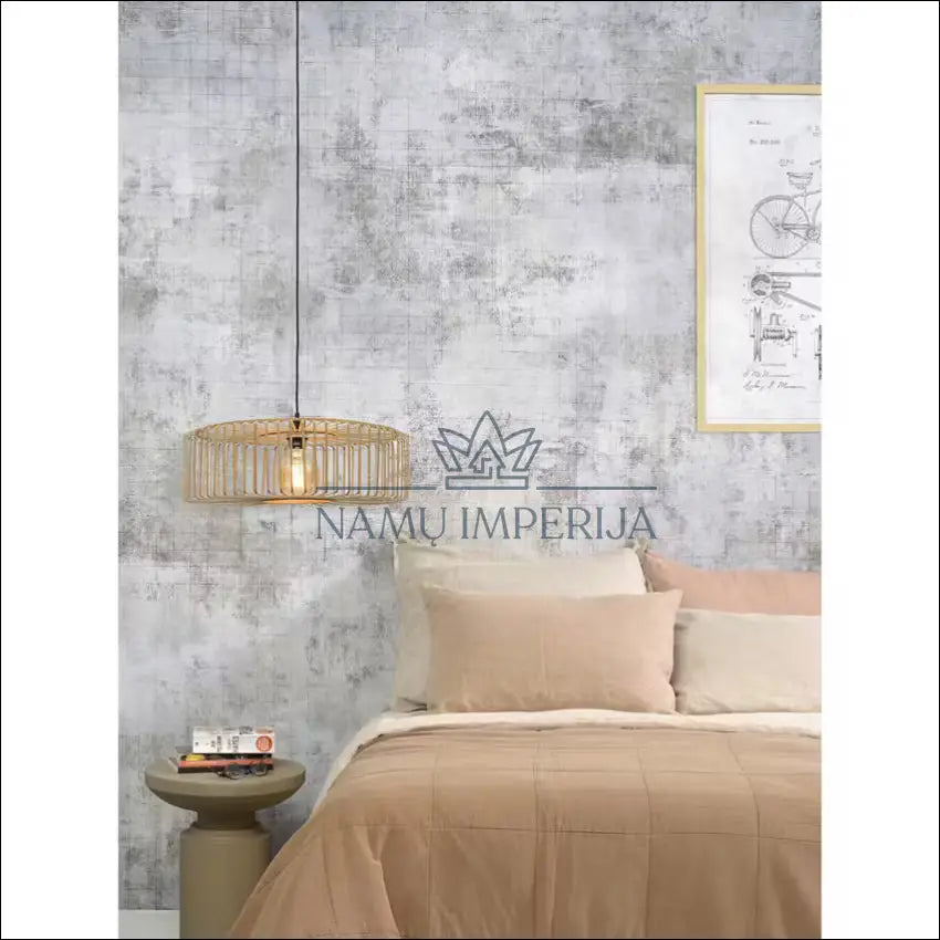 Pakabinamas bambukinis šviestuvas DI9763 - €73 Save 50% 50-100, __label:Pristatymas 1-2 d.d., color-ruda, interjeras,