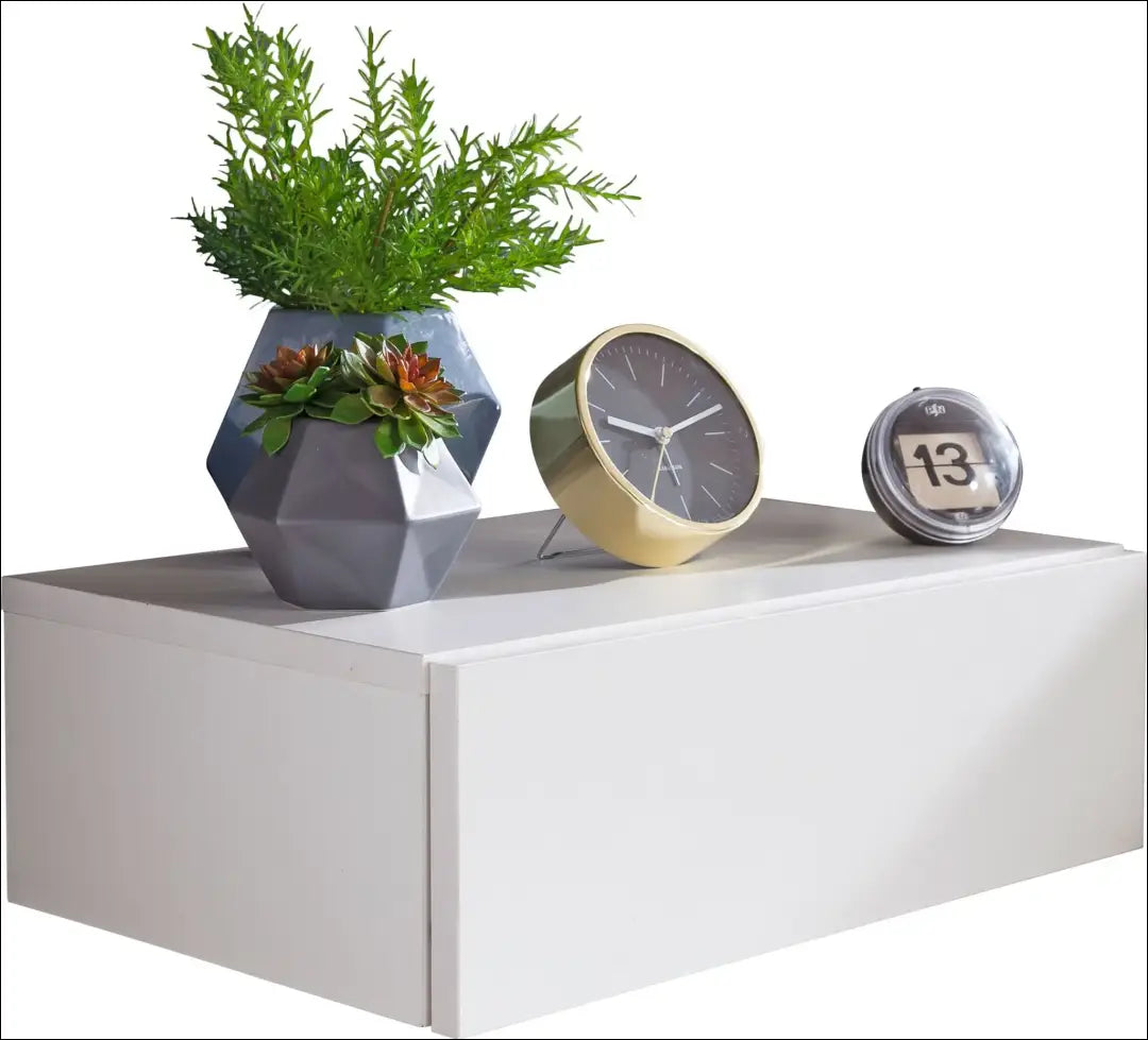 Pakabinamas naktinis staliukas GI617 - €24 Save 50% __label:Pristatymas 1-2 d.d., color-balta, material-mediena,