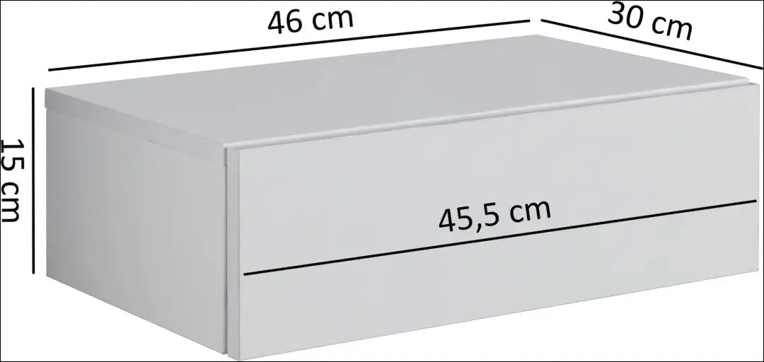 Pakabinamas naktinis staliukas GI617 - €24 Save 50% __label:Pristatymas 1-2 d.d., color-balta, material-mediena,