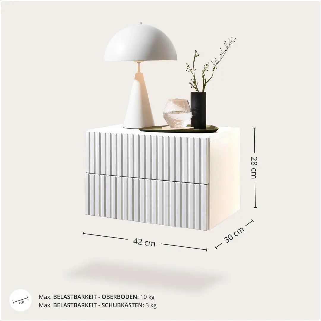 Pakabinamas naktinis staliukas GI825 - €65 Save 50% 50-100, __label:Pristatymas 1-2 d.d., color-balta,