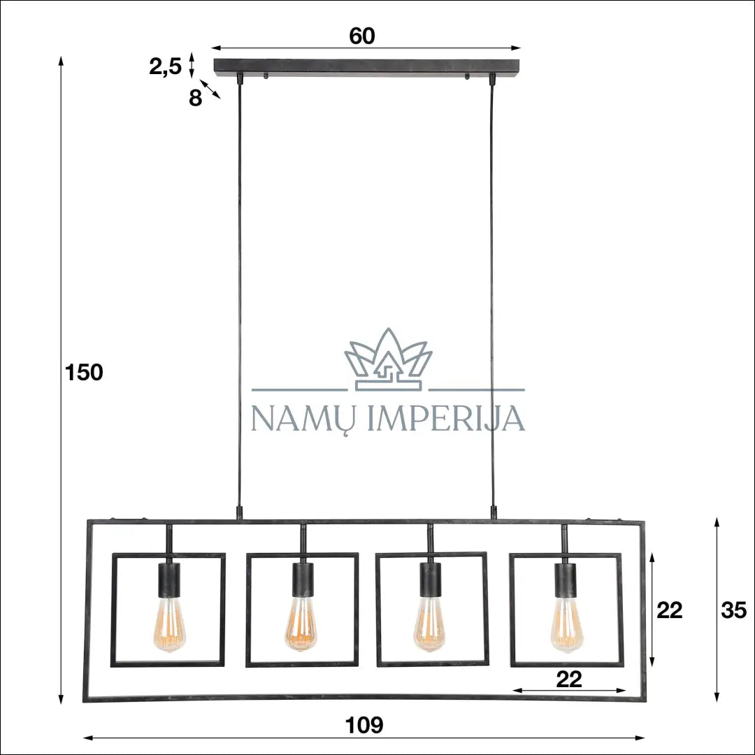 Pakabinamas šviestuvas DI10210 - €84 Save 50% 50-100, __label:Pristatymas 1-2 d.d., color-juoda, interjeras,