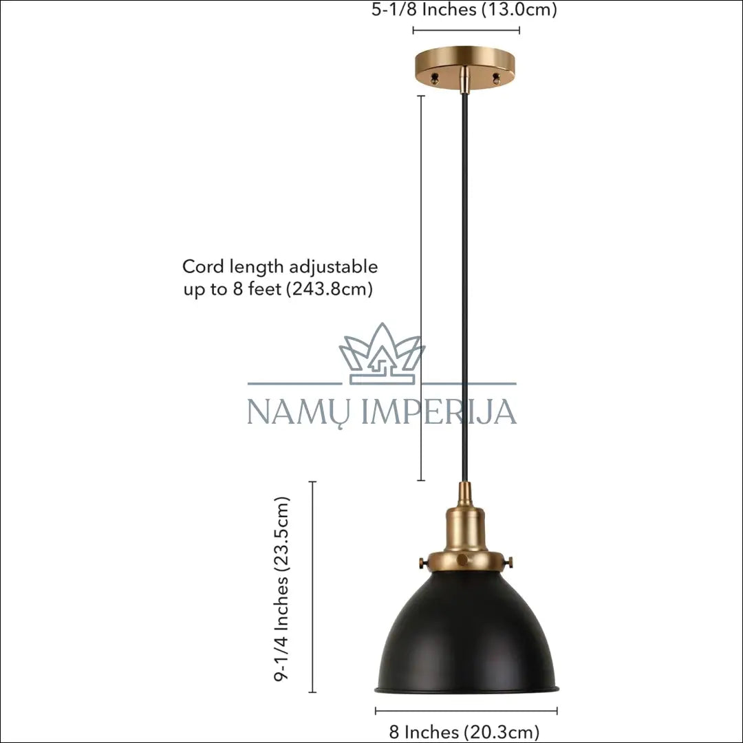 Pakabinamas šviestuvas DI10234 - €60 Save 50% 50-100, __label:Pristatymas 1-2 d.d., color-auksine, color-juoda,