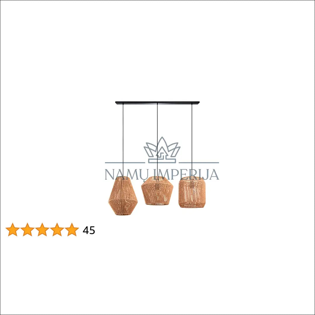 Pakabinamas šviestuvas DI10275 - €74 Save 50% 50-100, __label:Pristatymas 1-2 d.d., color-juoda, color-ruda, interjeras