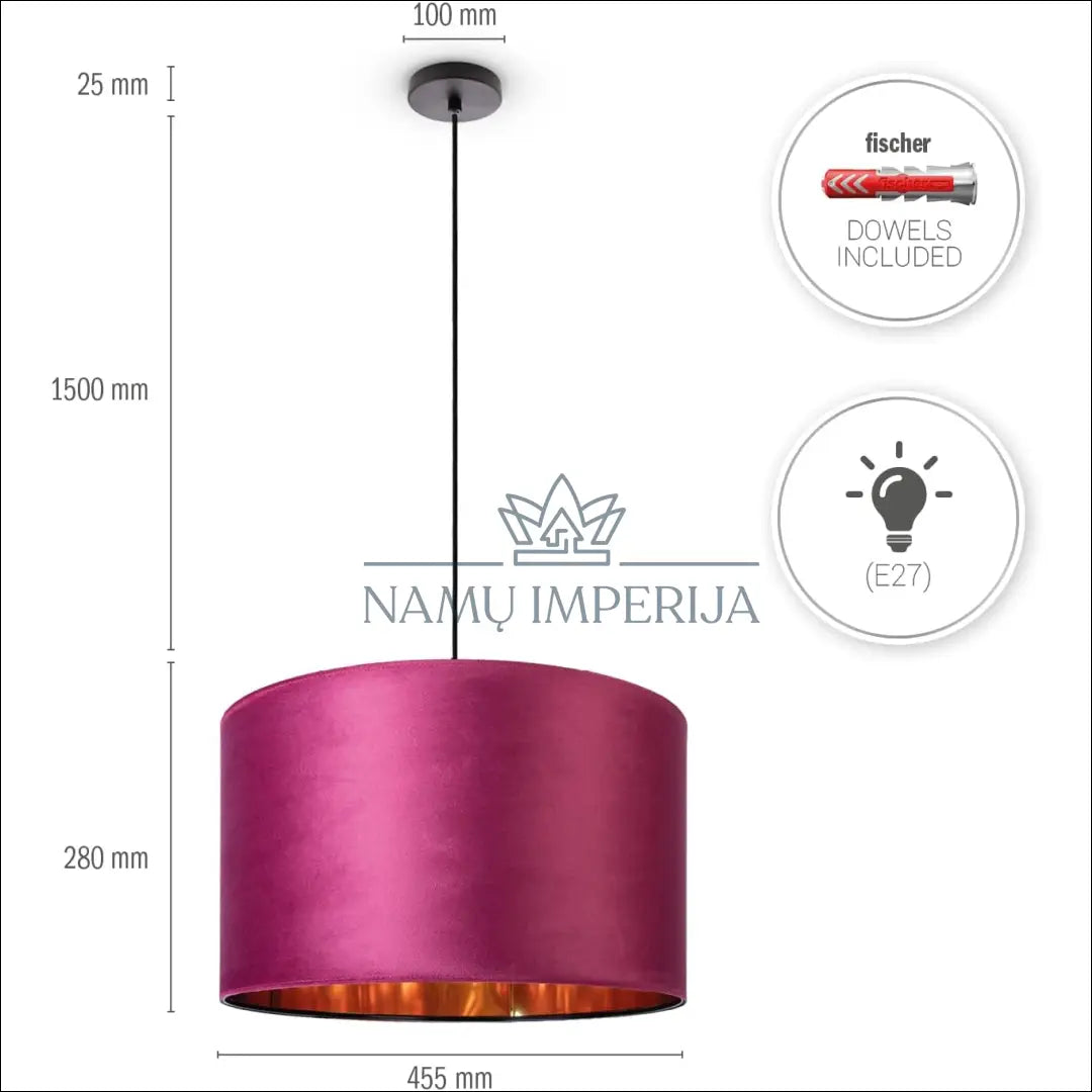 Pakabinamas šviestuvas DI10303 - €27 Save 50% 25-50, __label:Pristatymas 1-2 d.d., color-violetine, interjeras,