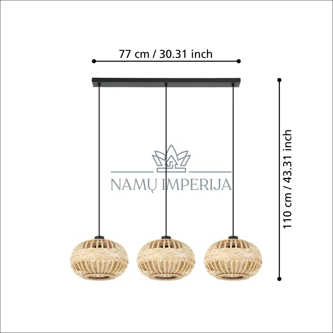 Pakabinamas šviestuvas DI10335 - €73 Save 50% 50-100, __label:Pristatymas 1-2 d.d., color-juoda, color-ruda, interjeras
