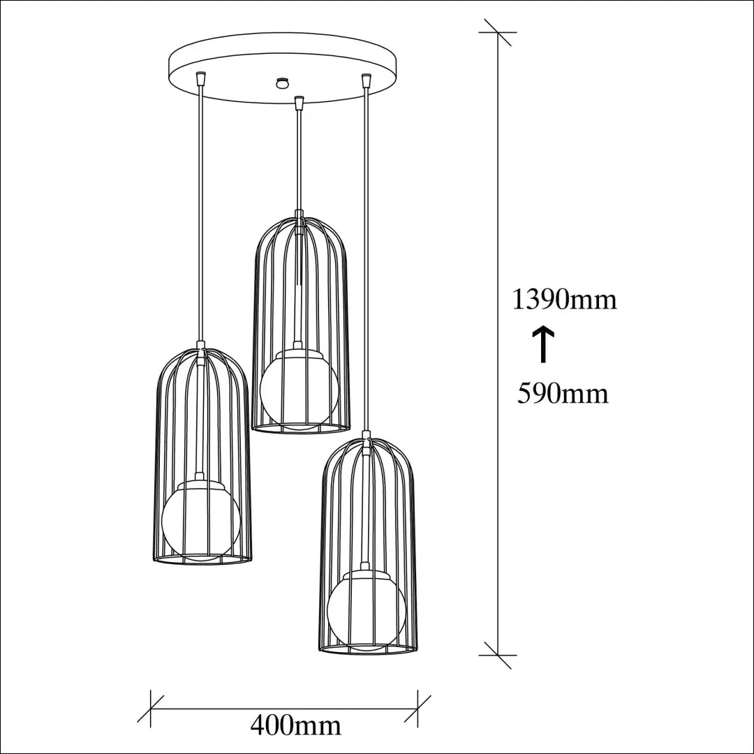 Pakabinamas šviestuvas DI10638 - €105 Save 50% 100-200, __label:Pristatymas 1-2 d.d., color-balta, color-juoda,