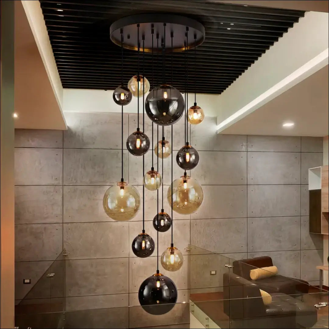 Pakabinamas šviestuvas DI10894 - €575 Save 50% __label:Pristatymas 1-2 d.d., color-juoda, color-ruda, interjeras,