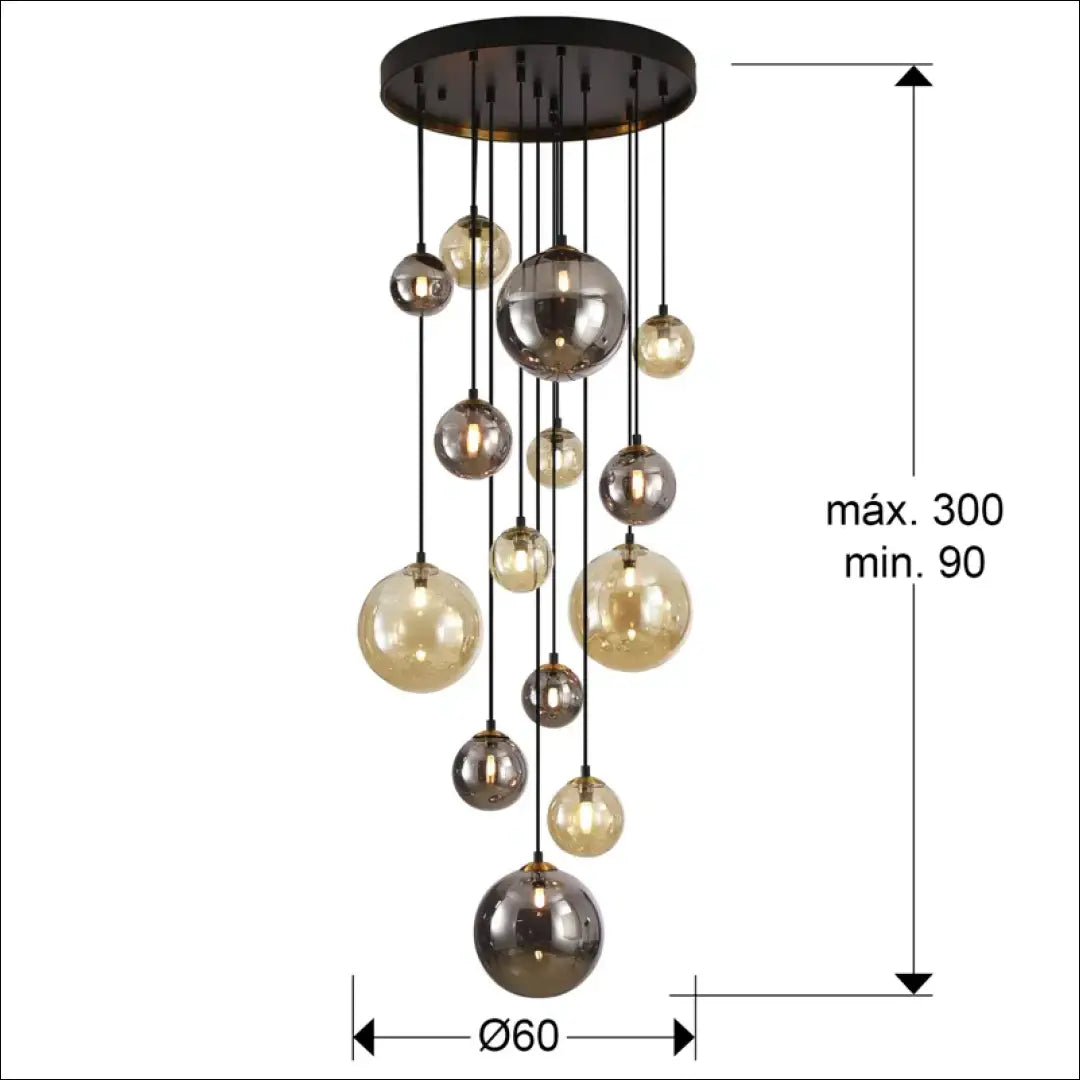 Pakabinamas šviestuvas DI10894 - €575 Save 50% __label:Pristatymas 1-2 d.d., color-juoda, color-ruda, interjeras,