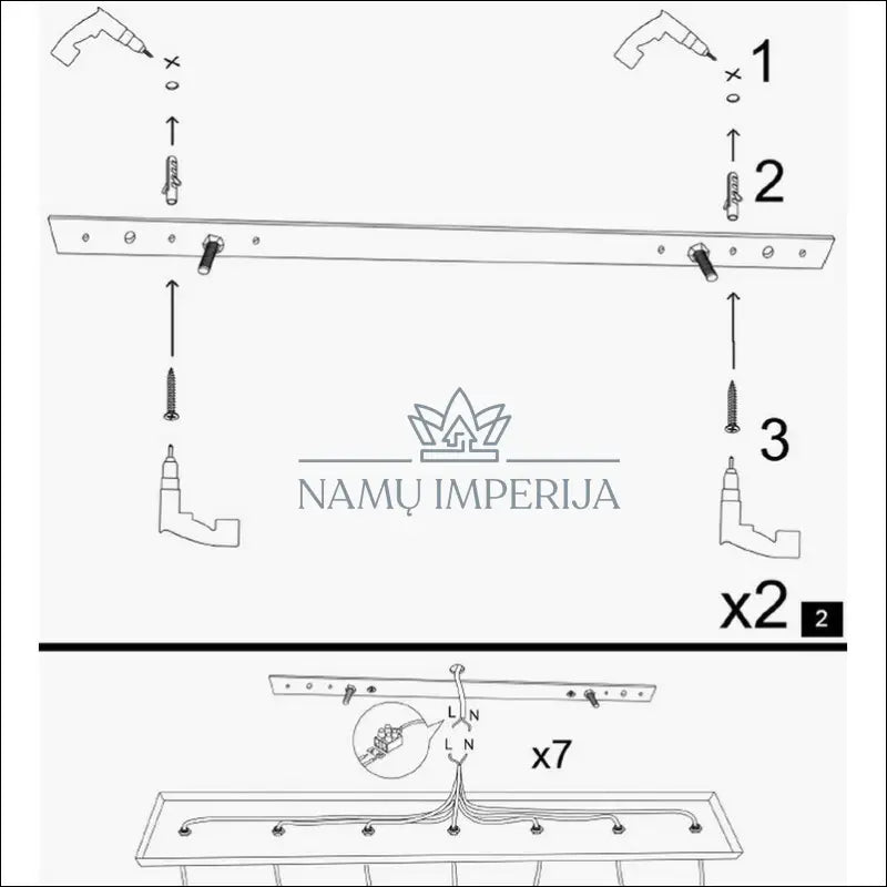 Pakabinamas šviestuvas DI4460 - €125 Save 50% 100-200, __label:Pristatymas 1-2 d.d., color-auksine, color-juoda,