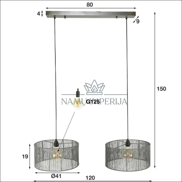 Pakabinamas šviestuvas DI7932 - €112 Save 50% 100-200, __label:Pristatymas 1-2 d.d., color-pilka, interjeras,